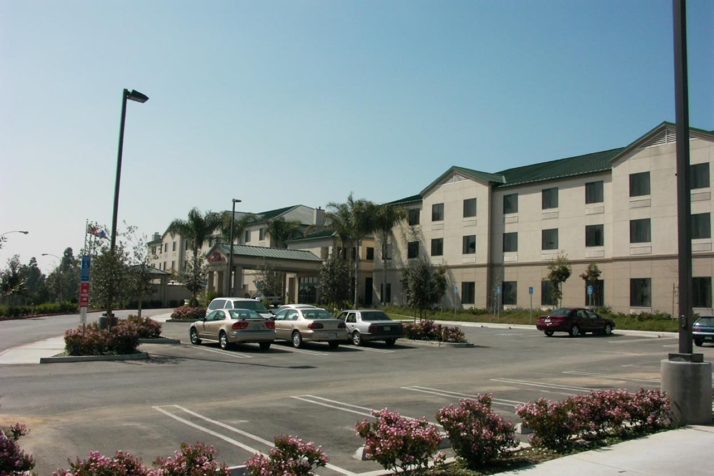 The completed Hilton Garden Inn in Montebello, a light gauge steel framed hotel.